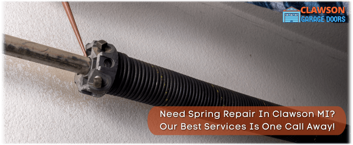 Broken Garage Door Spring Clawson MI